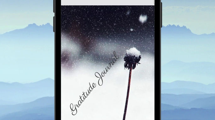 Winter Wonderland flexible Gratitude Journal for Smartphone